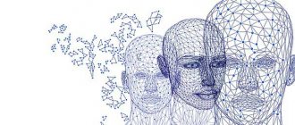 цифровое изображение головы человека